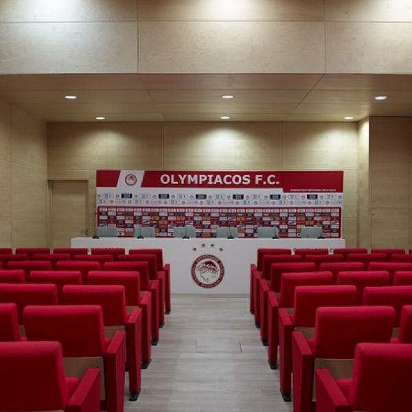 Press area at Karaiskakis Stadium