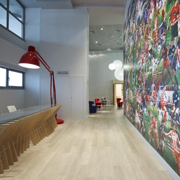 Press area at Karaiskakis Stadium