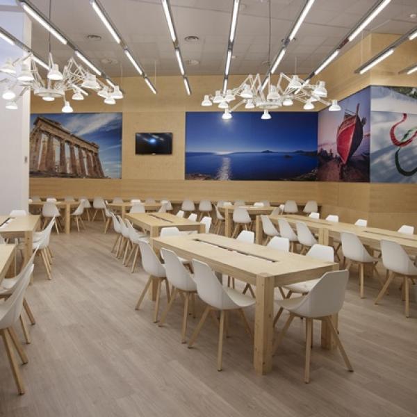 Press area at Karaiskakis Stadium